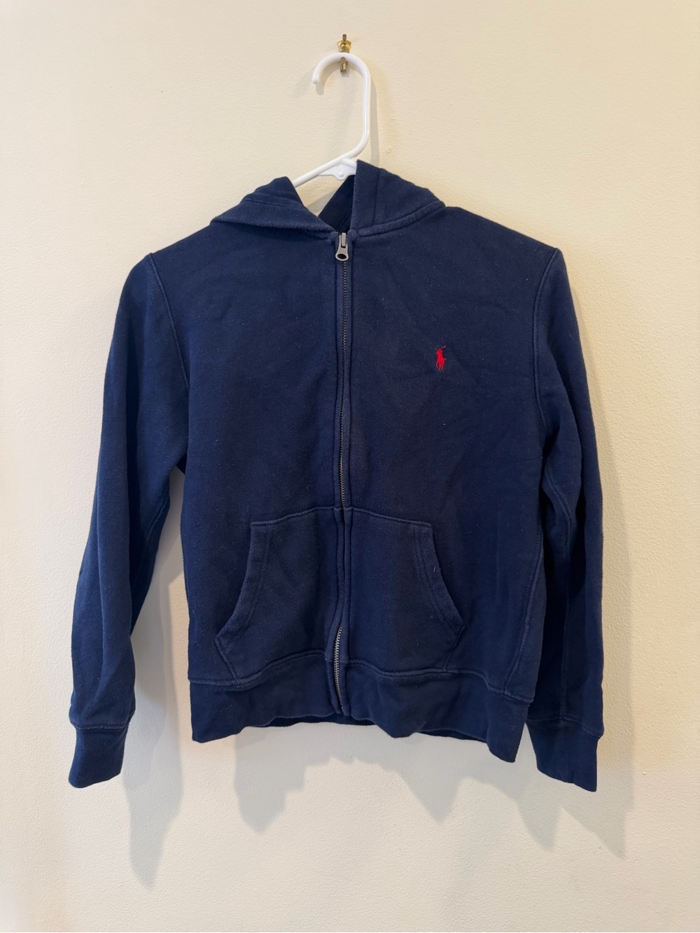 Polo by Ralph Lauren Navy Zip Hoodie with Red Pony